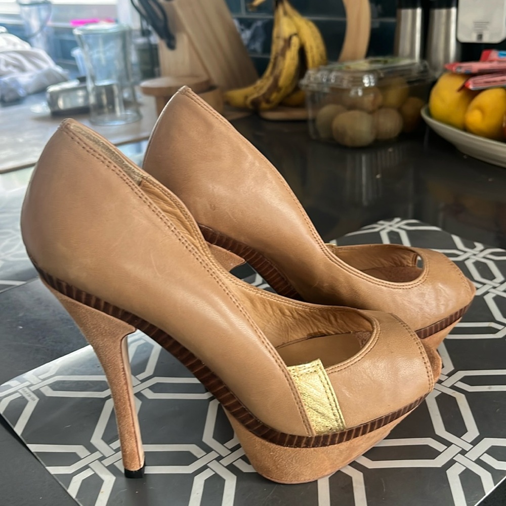 L.A.M.B -Gale Platform Stiletto Peep Toes - Picture 2 of 16